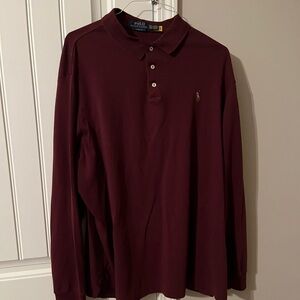 Ralph Lauren Red Polo Shirt Casual Style
